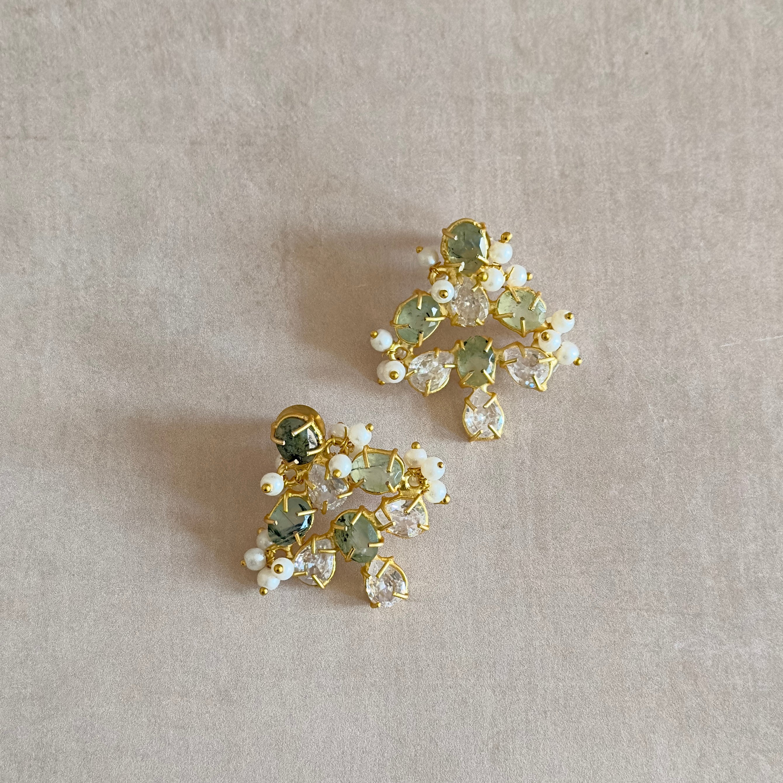 Gabriella Olive Stud Earrings - Ahseya & Co