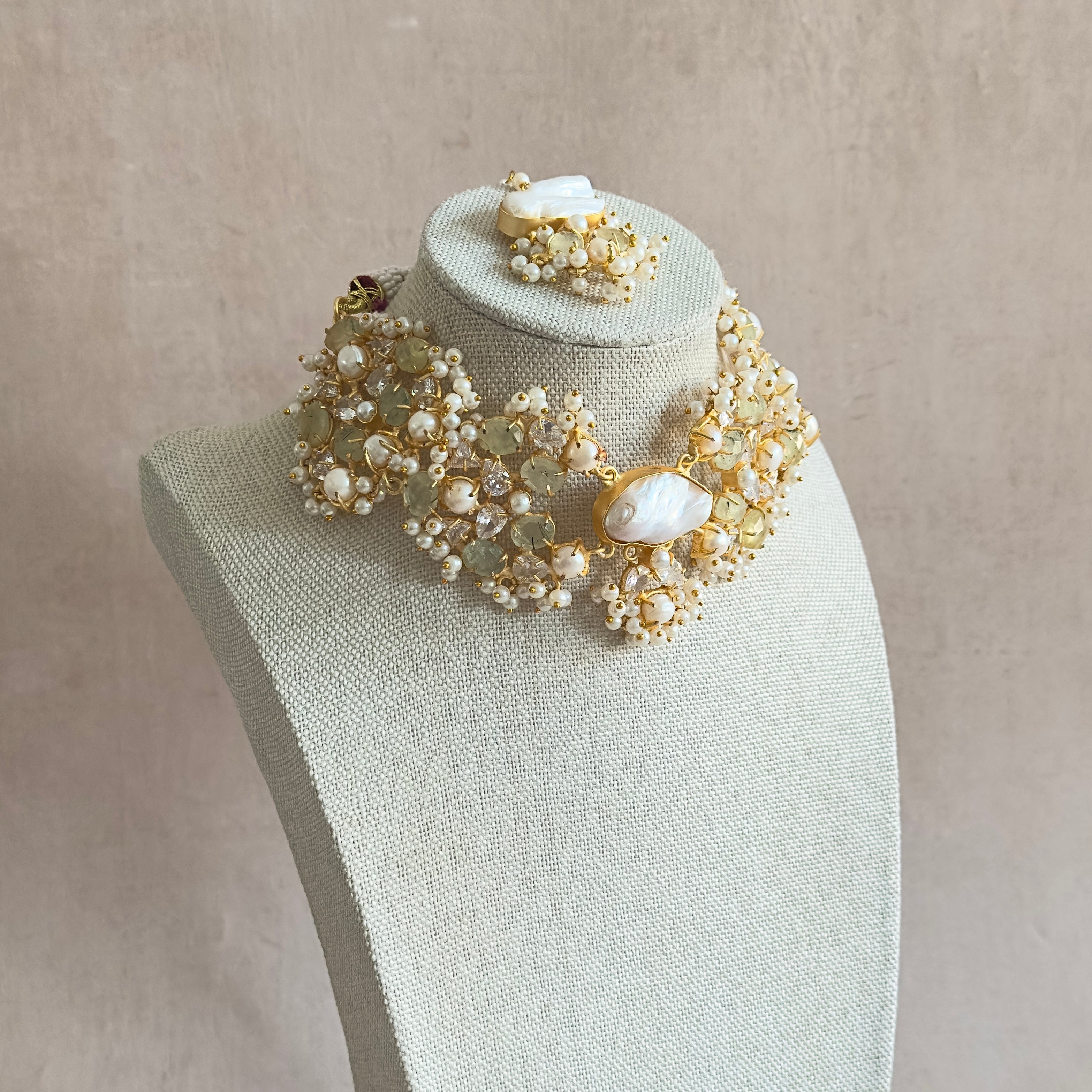 Irum Pearl Choker Set - Ahseya & Co