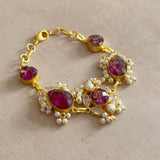 Nephele Pink Marble Bracelet - Ahseya & Co