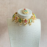 Layali Mint Pink Choker Set - Ahseya & Co