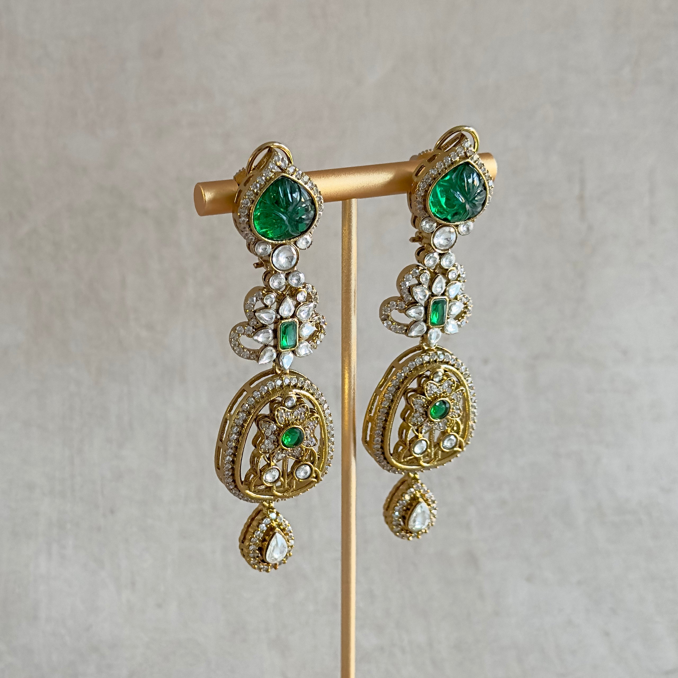 Kally Green Drop Earrings - Ahseya & Co