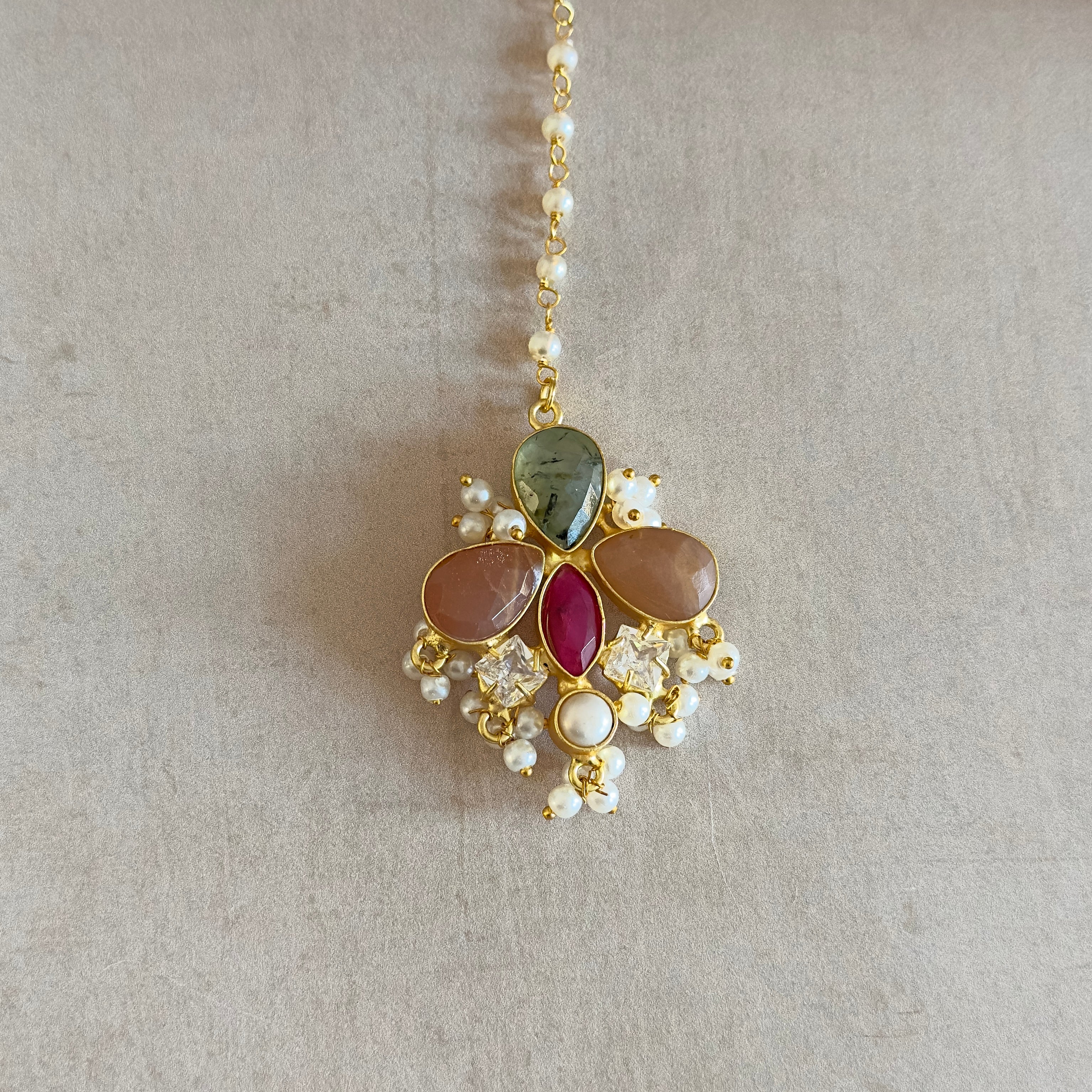 Avaya Peach Necklace Set - Ahseya & Co