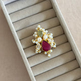 Oriana Fuchsia Ring - Ahseya & Co