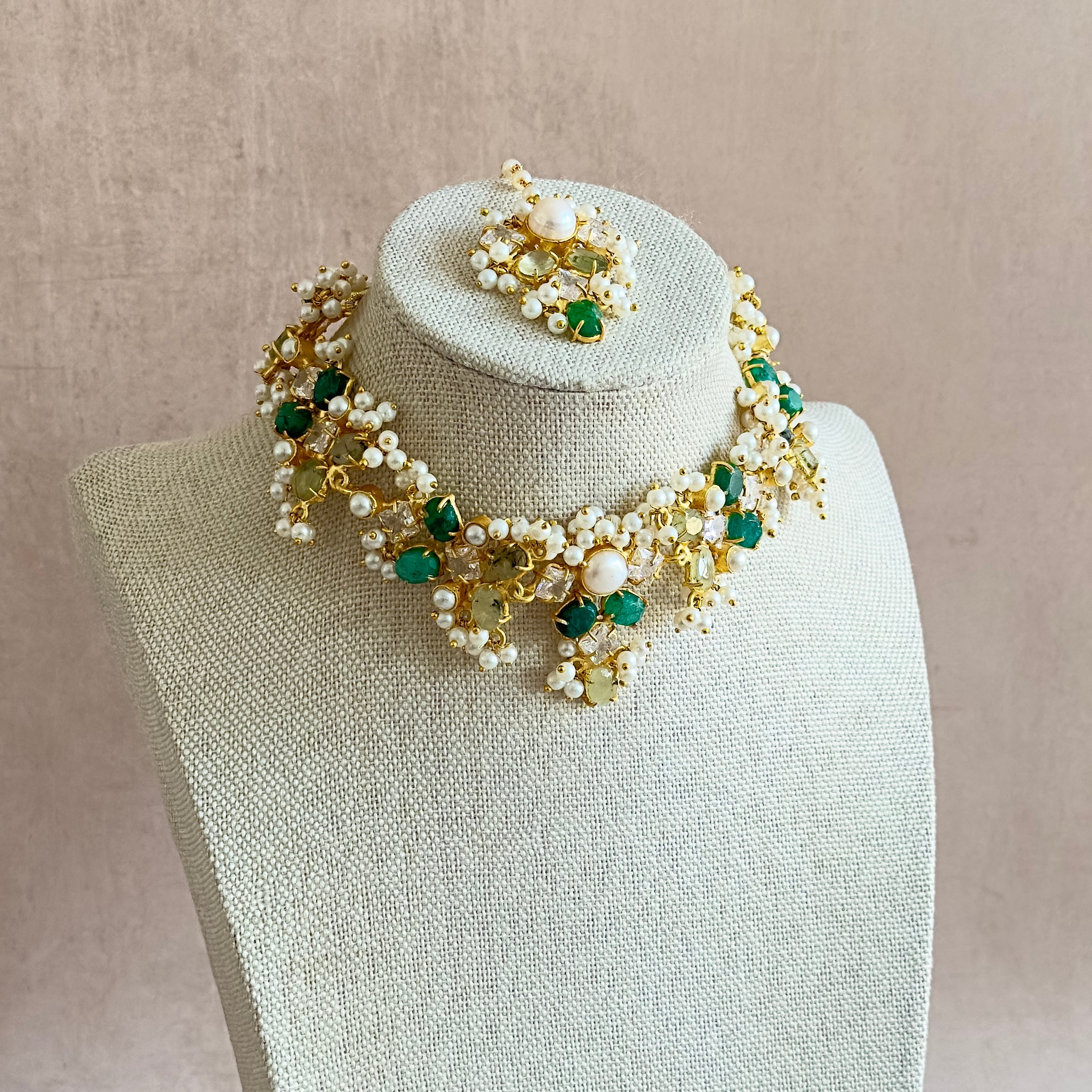 Shyla Green Choker Set - Ahseya & Co