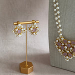 Dania Lilac Crystal Pearl Mala Set - Ahseya & Co