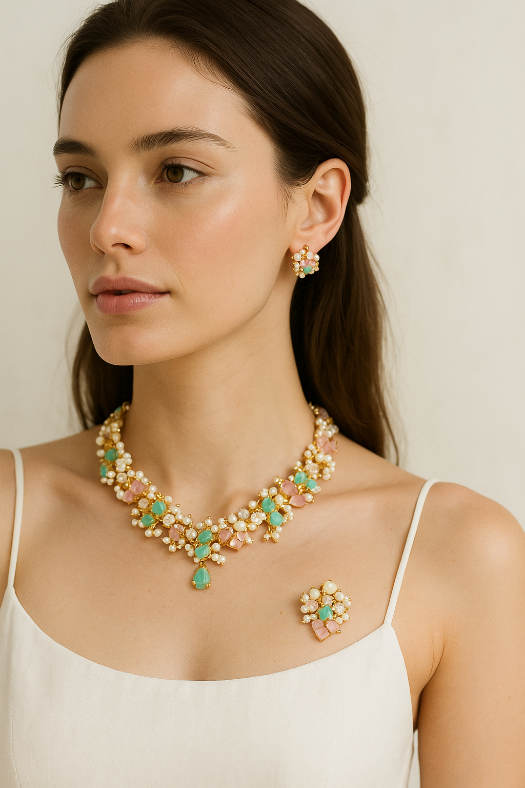 Carima Blue Crystal Drop Earrings - Ahseya & Co