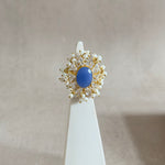 Elouise Blue Crystal Ring - Ahseya & Co