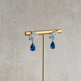 Diana Blue Crystal Earrings - Ahseya & Co