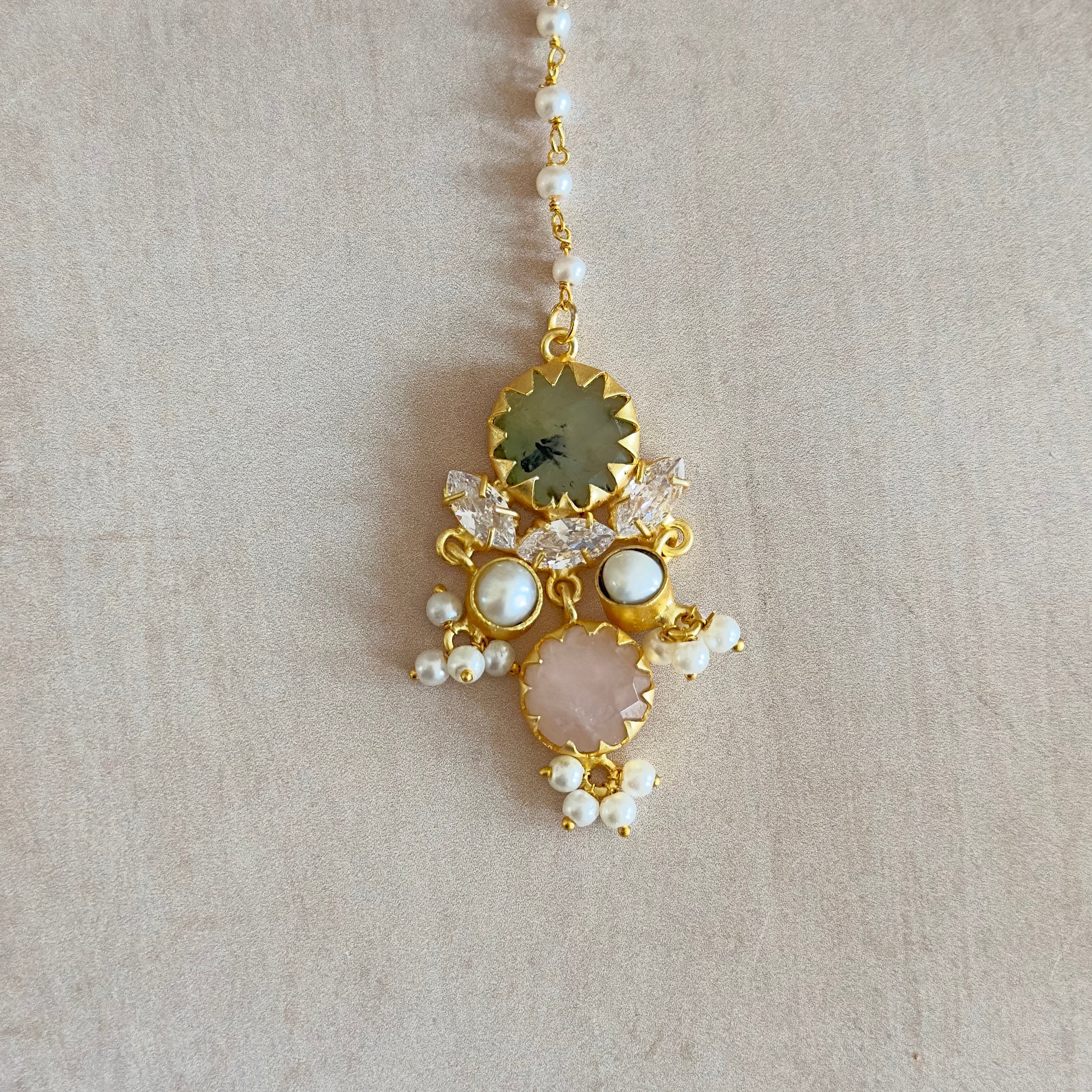 Erina Pink Crystal Choker Set - Ahseya & Co