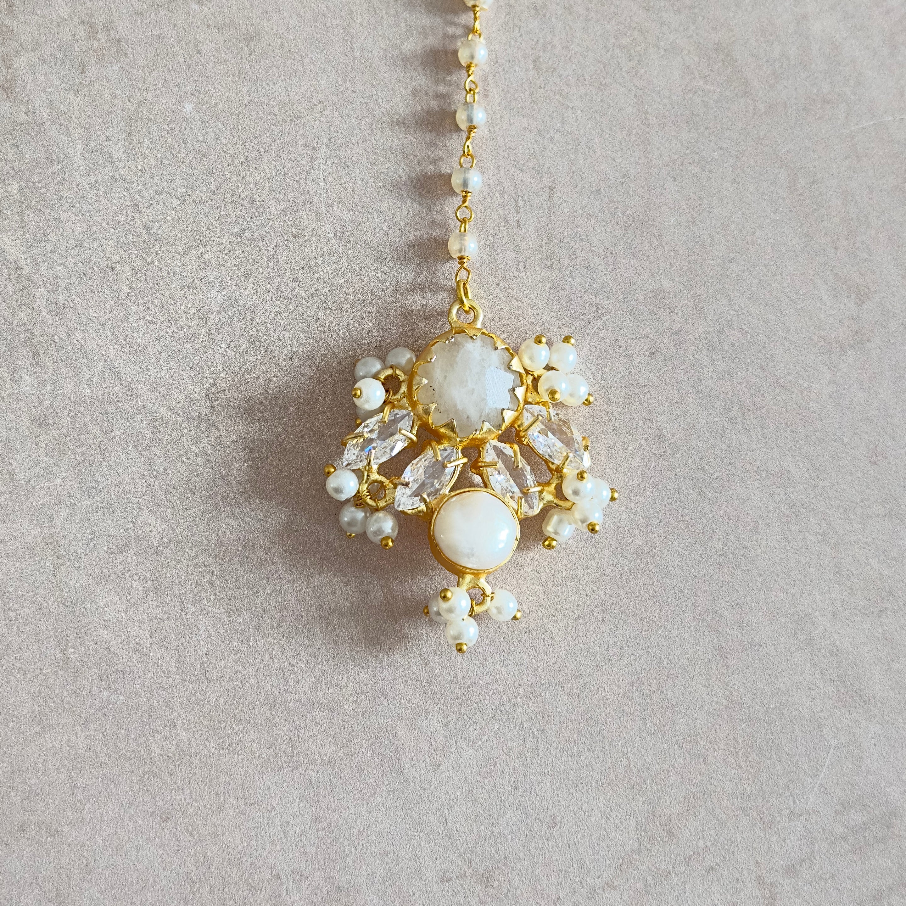 Dilnaz Pearl Necklace Set - Ahseya & Co