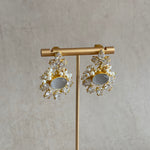 Amani Grey Crystal Drop Earrings - Ahseya & Co