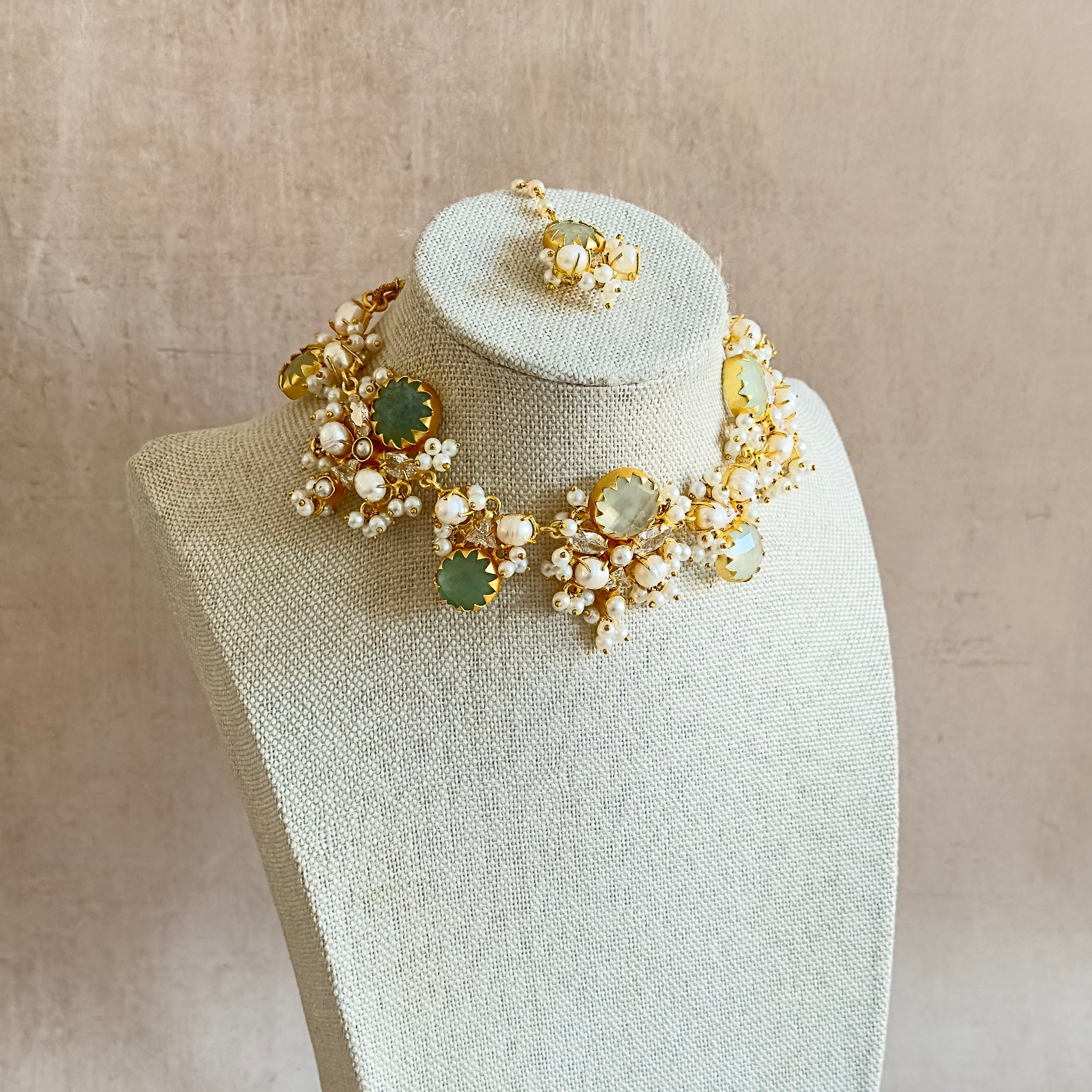 Nadine Mint Necklace Set - Ahseya & Co