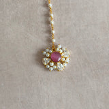 Lavera Floral Pink Necklace Set - Ahseya & Co