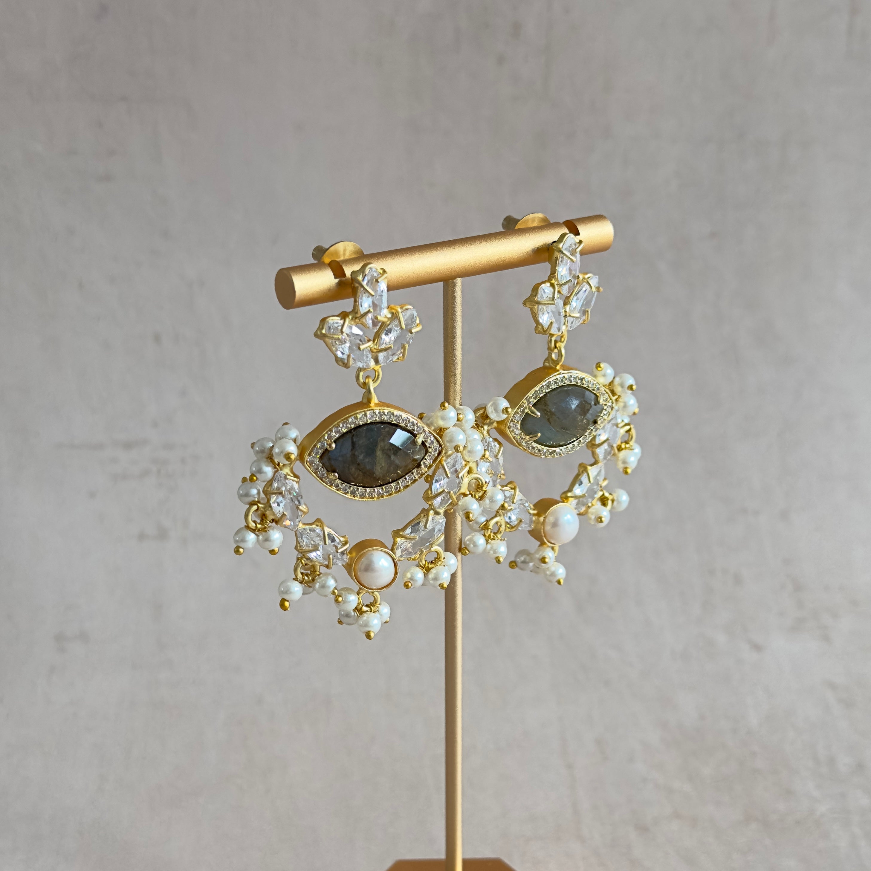 Haneen Crystal Drop Earrings - Ahseya & Co