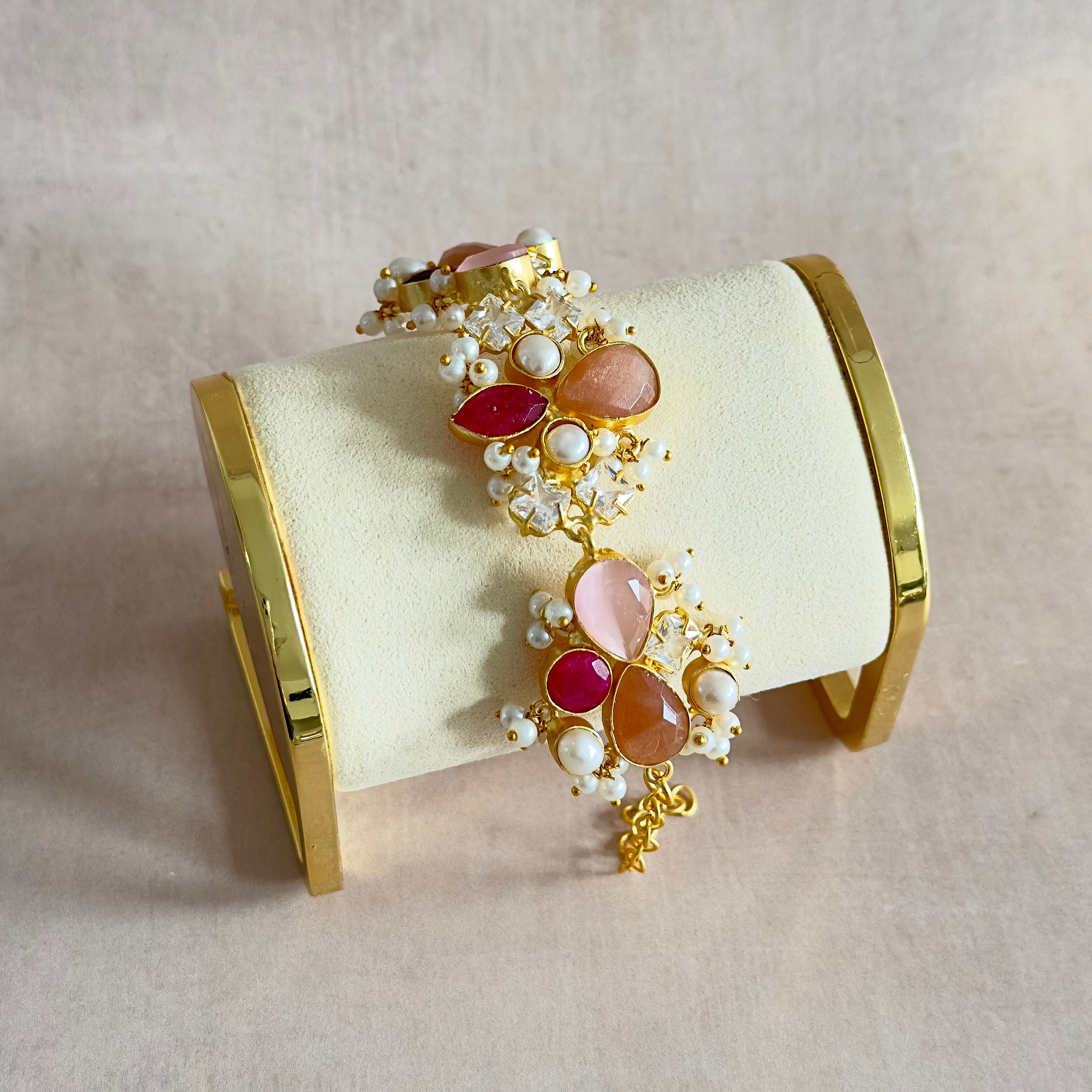 Avaya Peach Rose Bracelet - Ahseya & Co