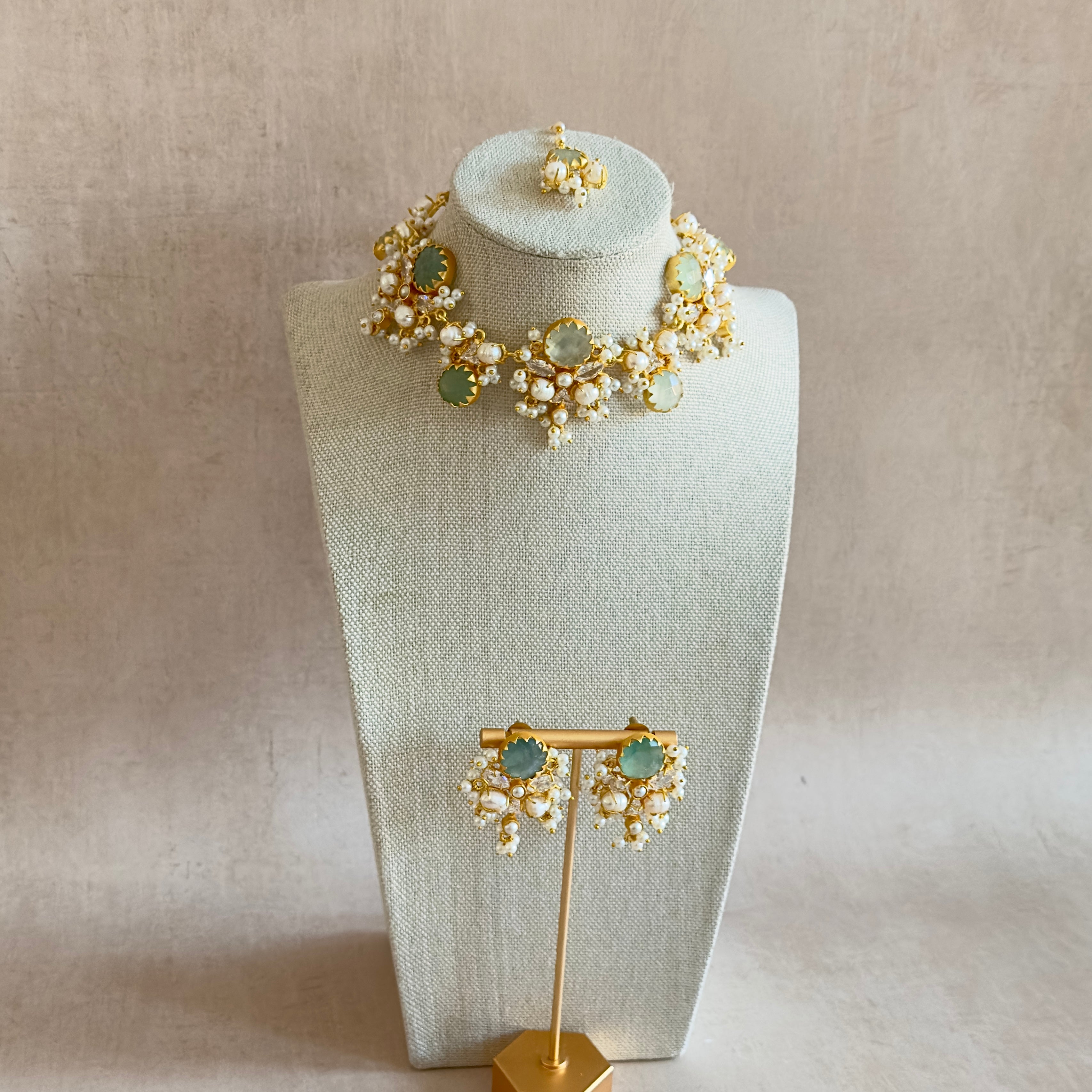 Nadine Mint Necklace Set - Ahseya & Co