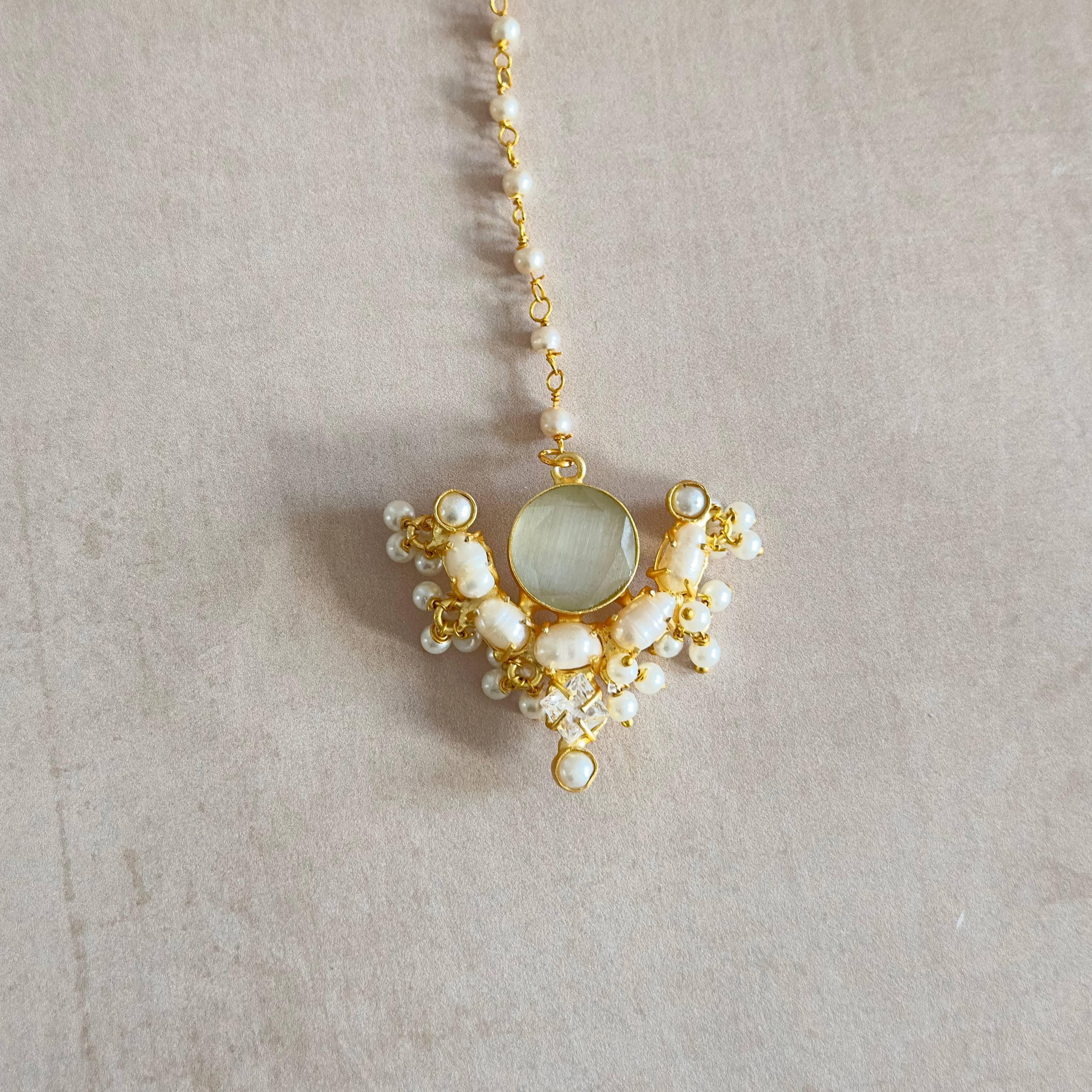 Hayat Grey Pearl Mala Set - Ahseya & Co