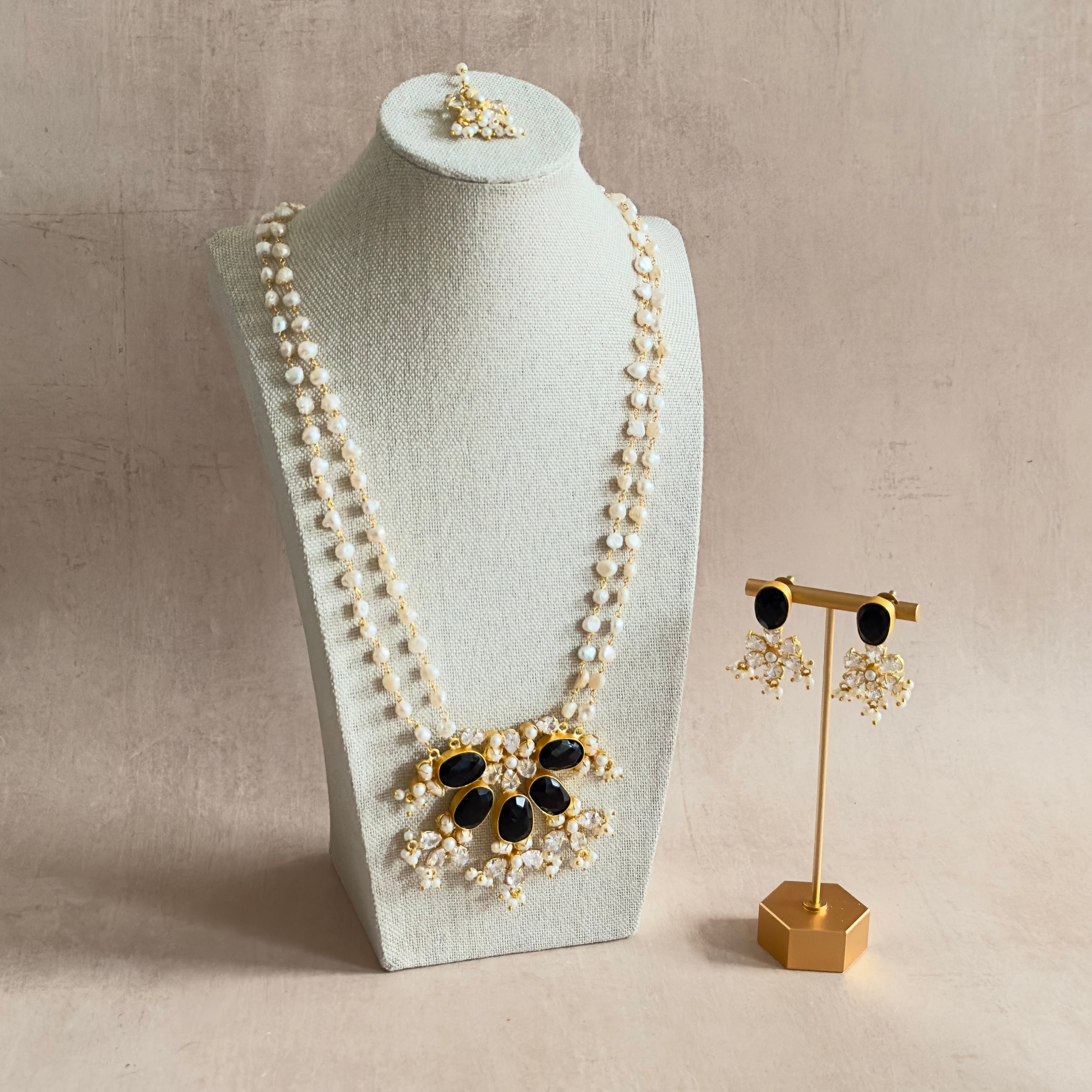 Mariya Black Pearl Mala Set - Ahseya & Co