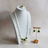Yasmina Green Crystal Pearl Mala Set - Ahseya & Co