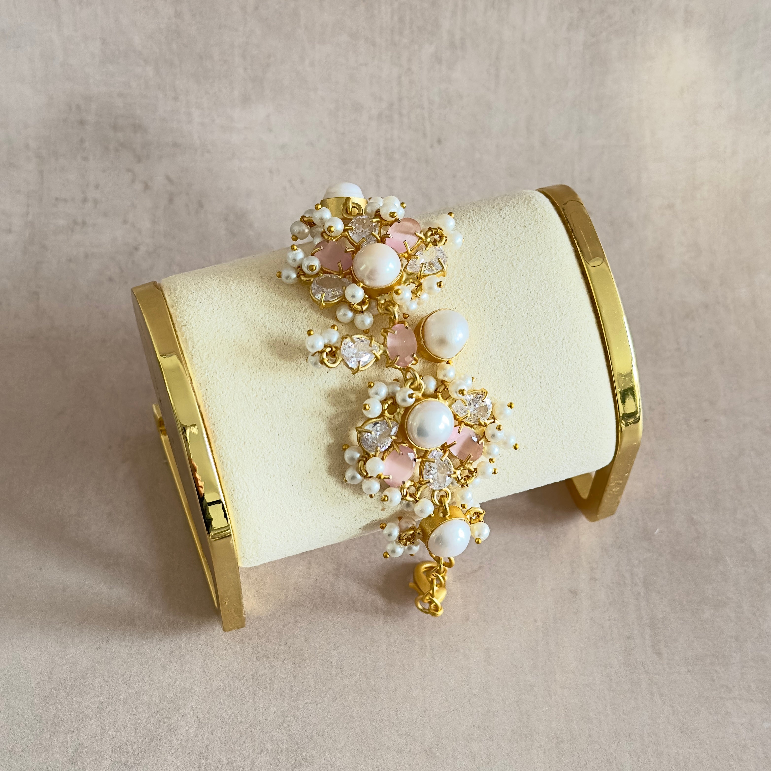 Kiara Pink Pearl Bracelet - Ahseya & Co