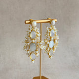 Natasha Grey Pearl Drop Earrings - Ahseya & Co
