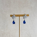 Diana Blue Crystal Earrings - Ahseya & Co