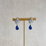 Diana Blue Crystal Earrings - Ahseya & Co