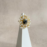 Elouise Smokey Crystal Ring - Ahseya & Co