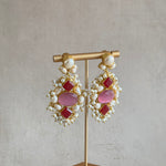 Shakila Pink Drop Earrings - Ahseya & Co