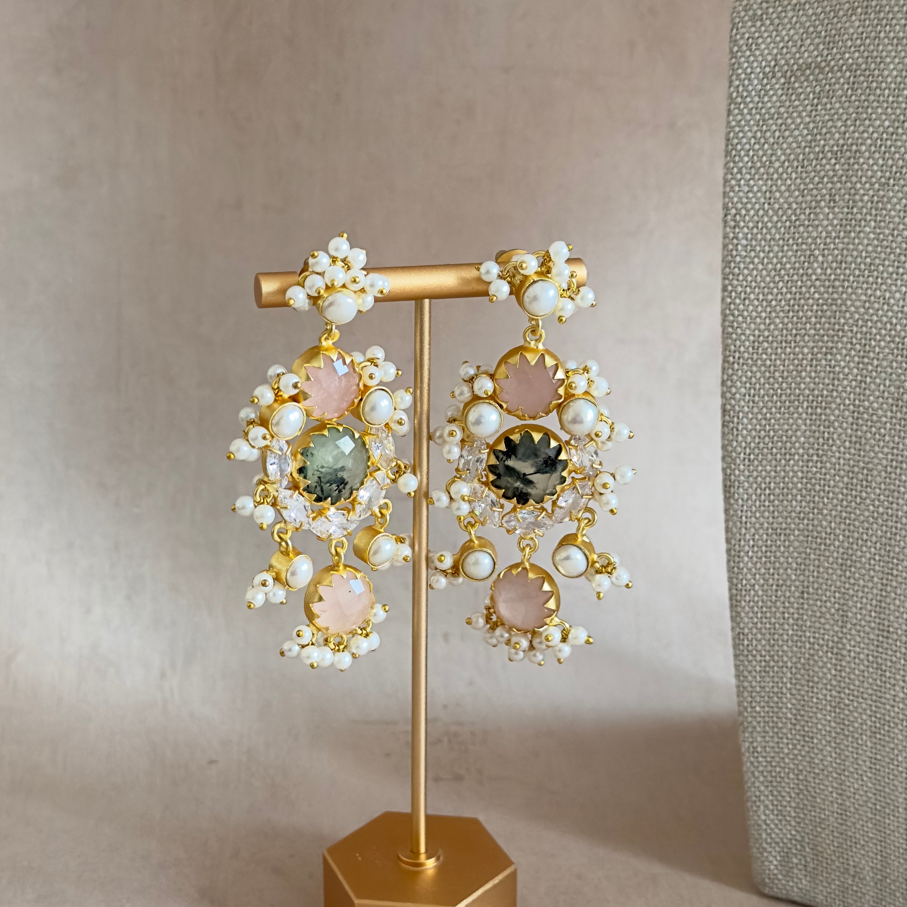 Erina Pink Crystal Choker Set - Ahseya & Co