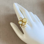 Amara Grey Crystal Ring - Ahseya & Co