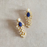 Iraya Navy Blue Pearl Stud earrings - Ahseya & Co