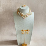 Shyla Pink Crystal choker Set - Ahseya & Co