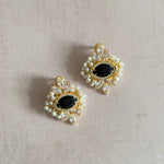 Grace Black Crystal Earrings - Ahseya & Co