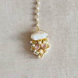 Irum Pink Pearl Choker Set - Ahseya & Co