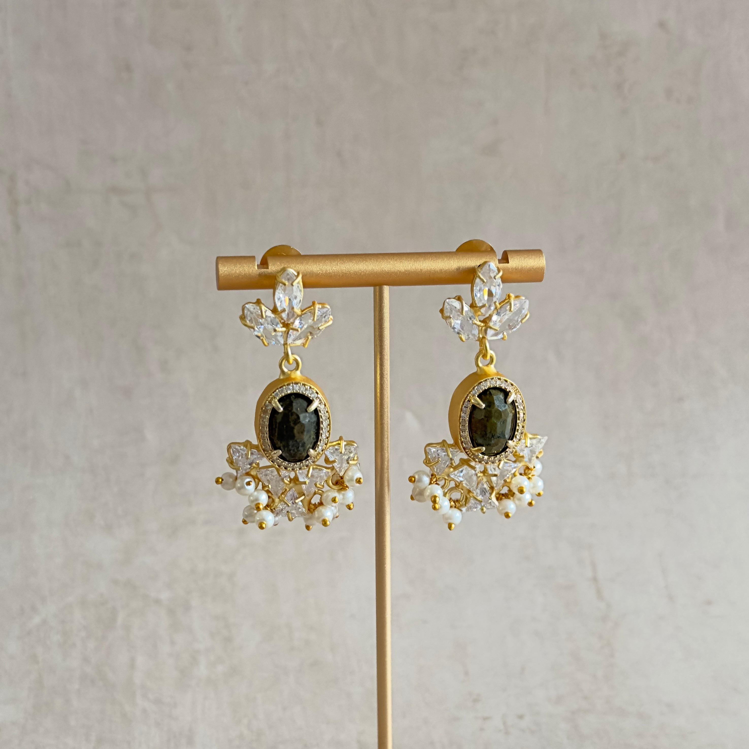 Maryam Crystal Drop Earrings - Ahseya & Co