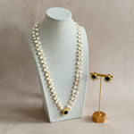 Layali Black Pearl Mala Necklace Set - Ahseya & Co