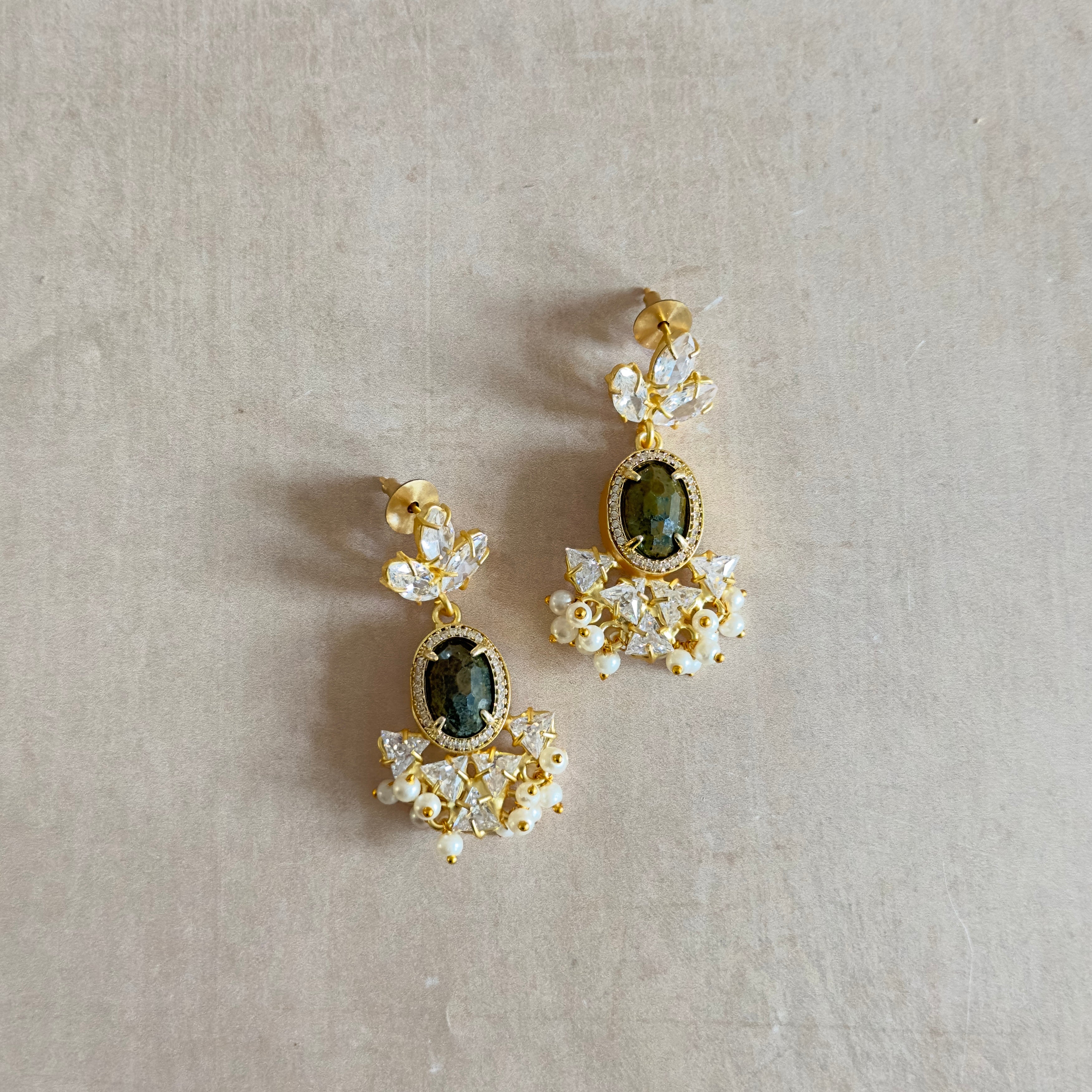 Maryam Crystal Drop Earrings - Ahseya & Co