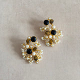 Anfal Black Stud Earrings - Ahseya & Co