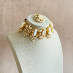 Layali Grey Pearl Choker Set - Ahseya & Co