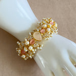 Antonia Pink Cuff Bracelet - Ahseya & Co