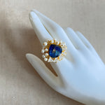 Carly Blue Crystal Ring - Ahseya & Co