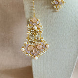 Eliana Pink Pearl Necklace Set - Ahseya & Co