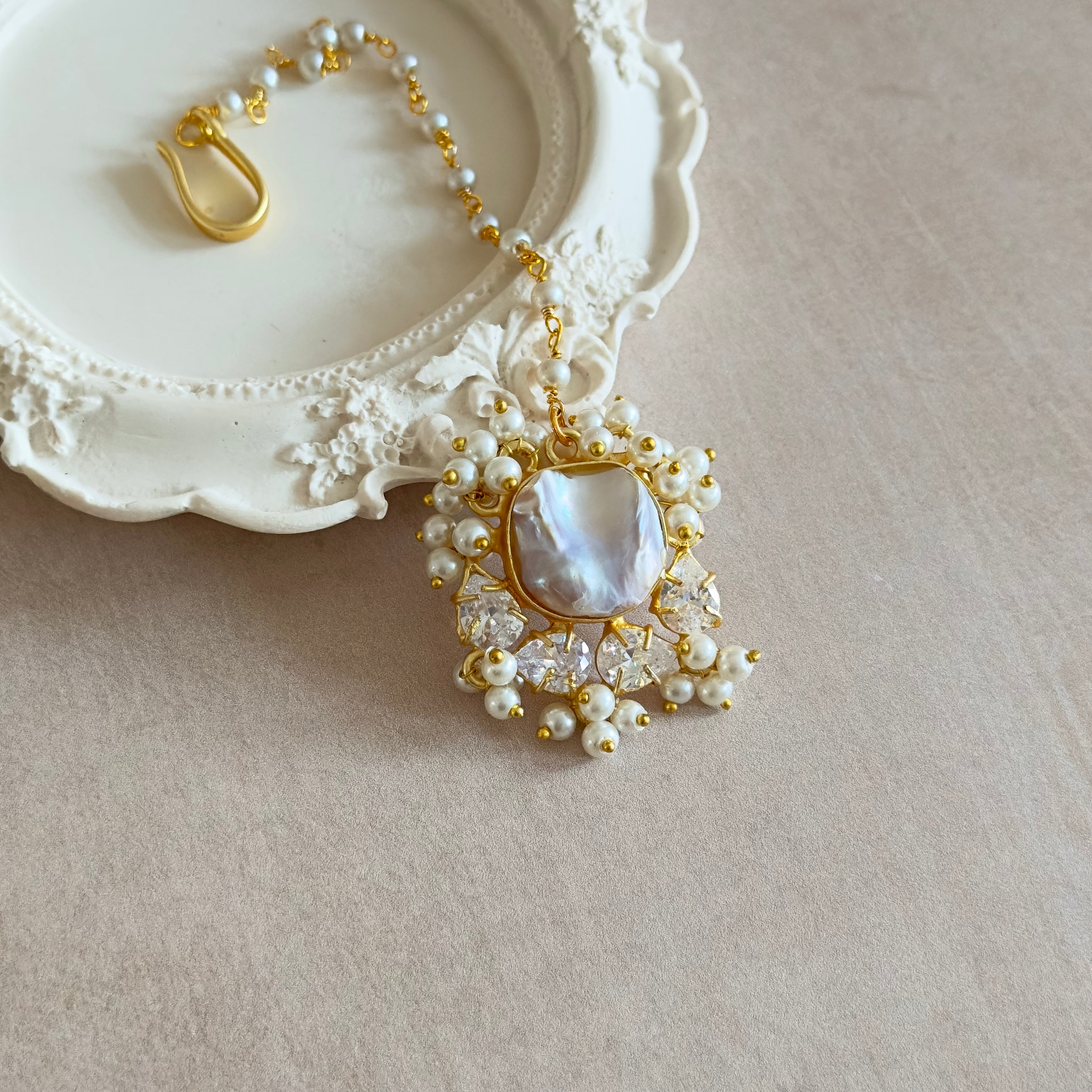 Baroque Pearl Tikka - Ahseya & Co