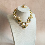 Berta Olive pearl Necklace Set - Ahseya & Co