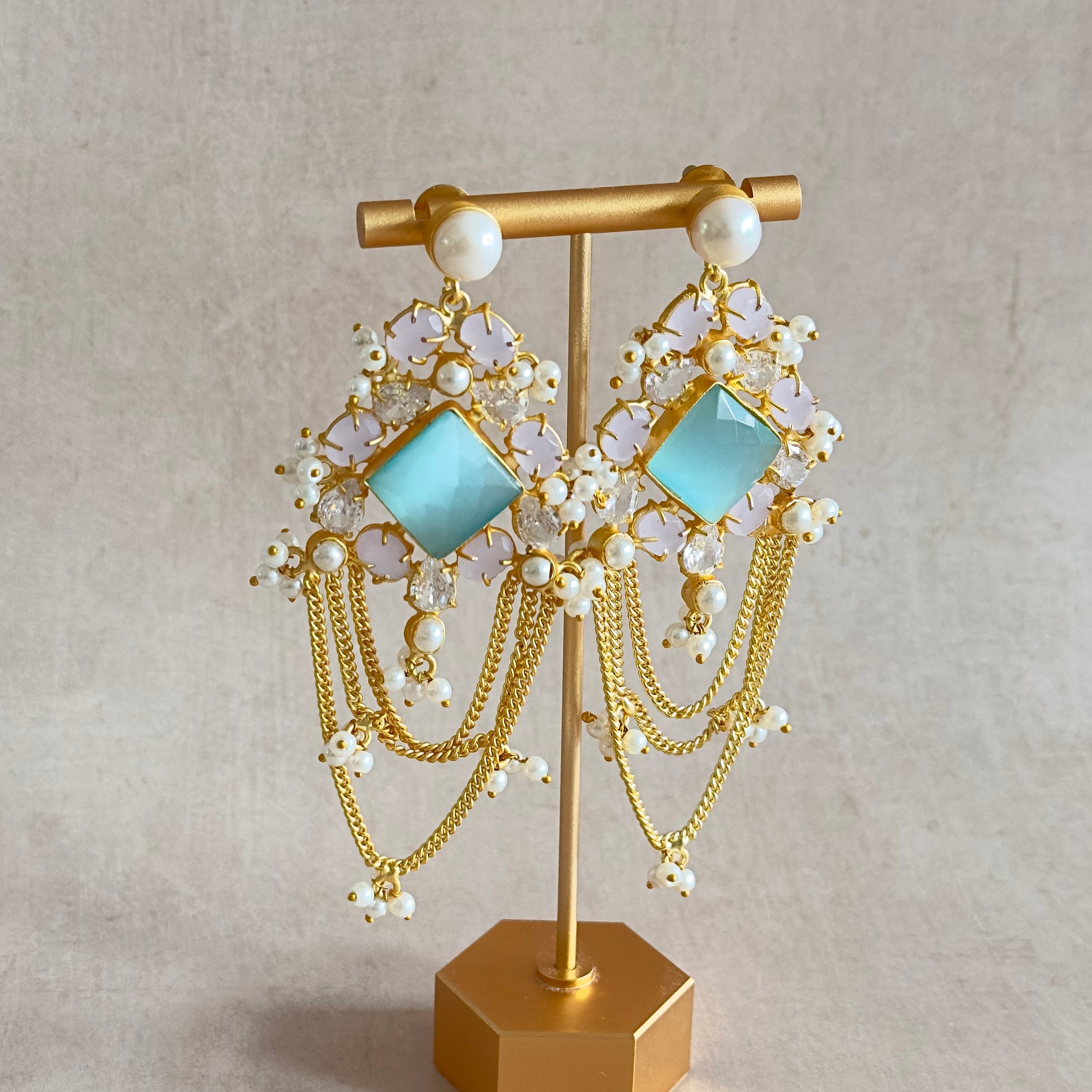 Dina Pearl Drop Earrings - Ahseya & Co