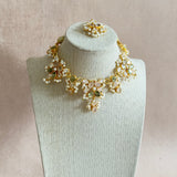 Munira Olive Rose Necklace Set - Ahseya & Co