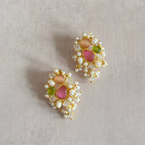 Ozara Pink Crystal Earrings - Ahseya & Co