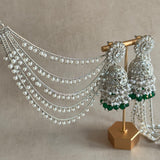 Silver Beaded Earring Chains - Ahseya & Co