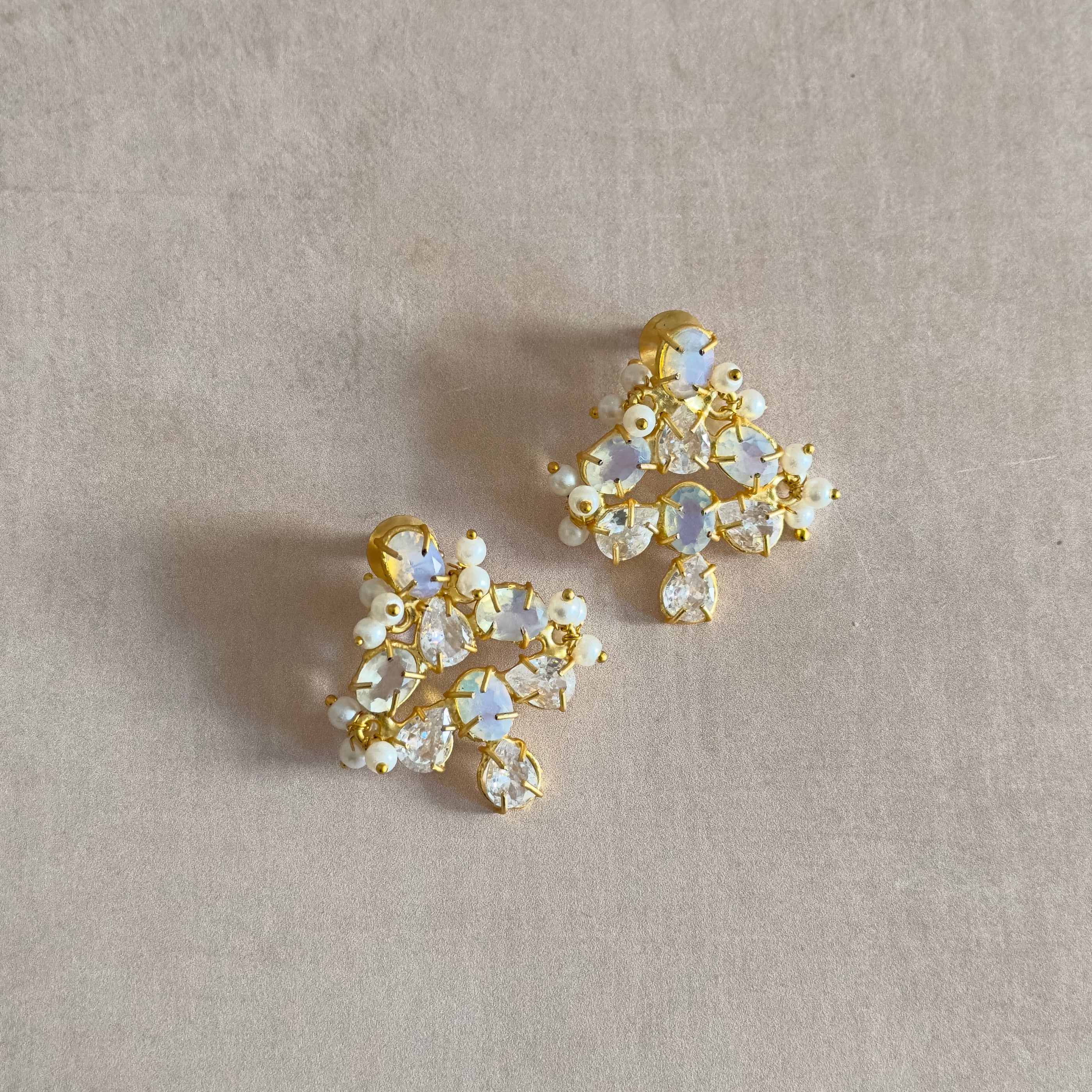 Gabriella Crystals Stud Earrings - Ahseya & Co